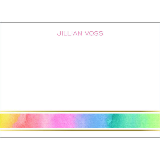 Pastel Watercolor Flat Note Cards